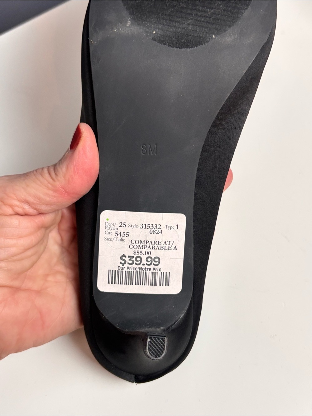 Black Satin Pointed-Toe Knot Mules BEACH - Picture 5 of 6